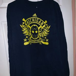 Adidas Michigan Hockey Long Sleeve Shirt